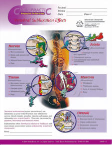 Vertebral Subluxation Effects